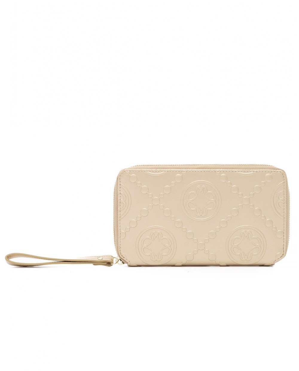 Πορτοφόλι χρυσό με ανάγλυφο μοτίβο. - Image 3