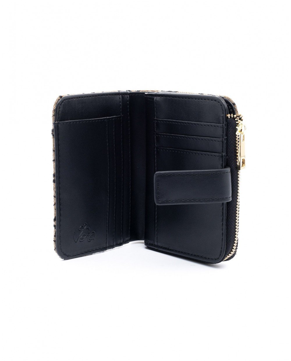 Πορτοφόλι μαύρο με ανάγλυφο μαίανδρο. - Image 4