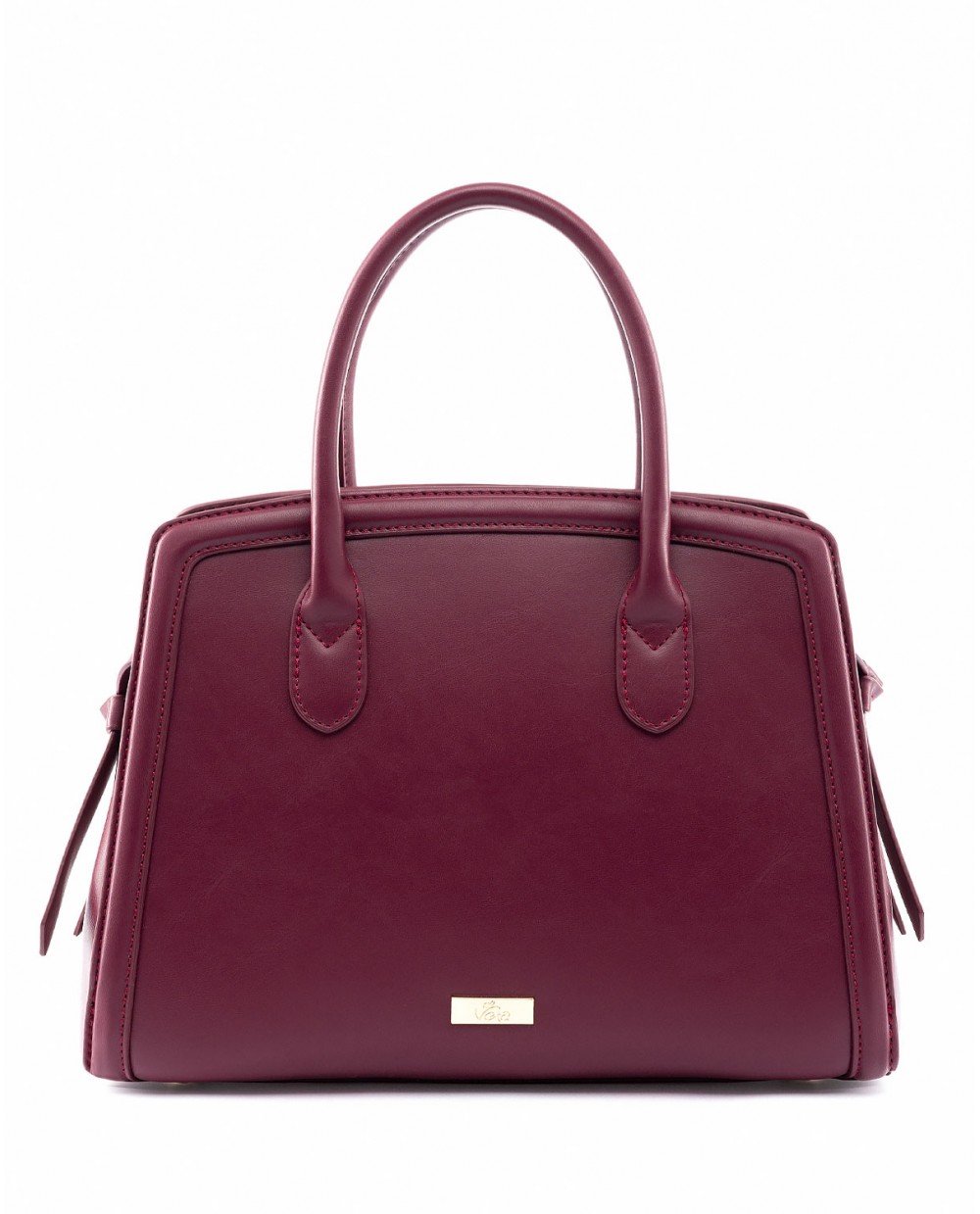Τσάντα χειρός μπορντό. - Image 2