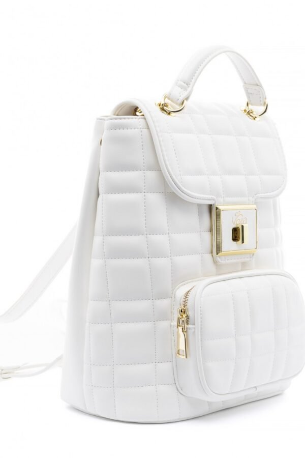 Σακίδιο πλάτης λευκό καπιτονέ.