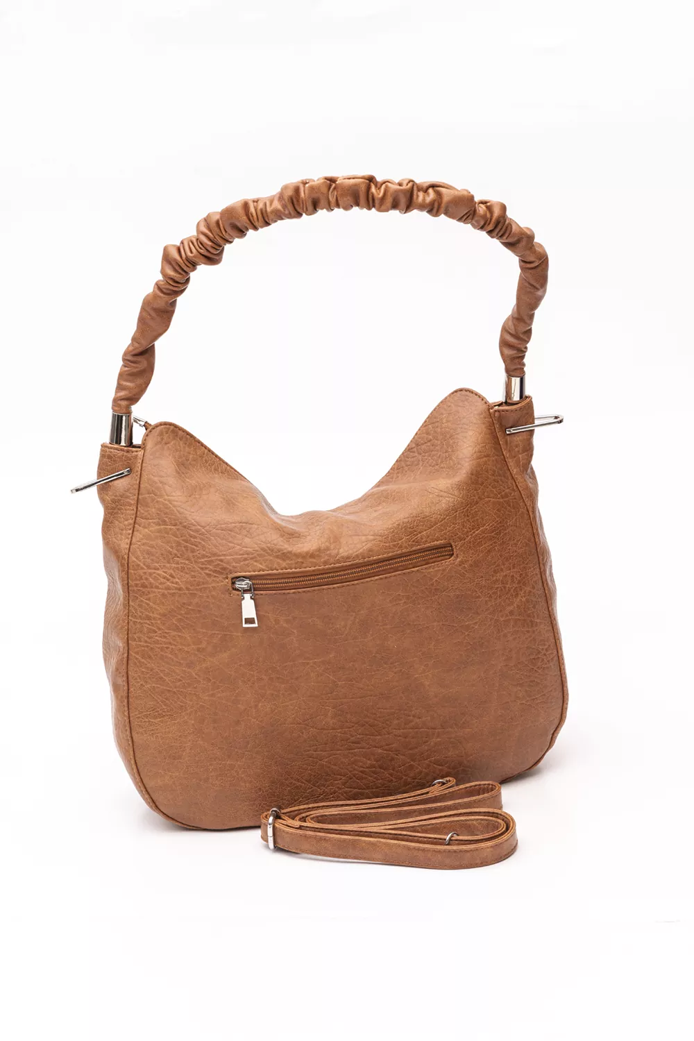 Μεγάλη μαλακή τσάντα με ιδιαίτερο χέρι για τον ώμο