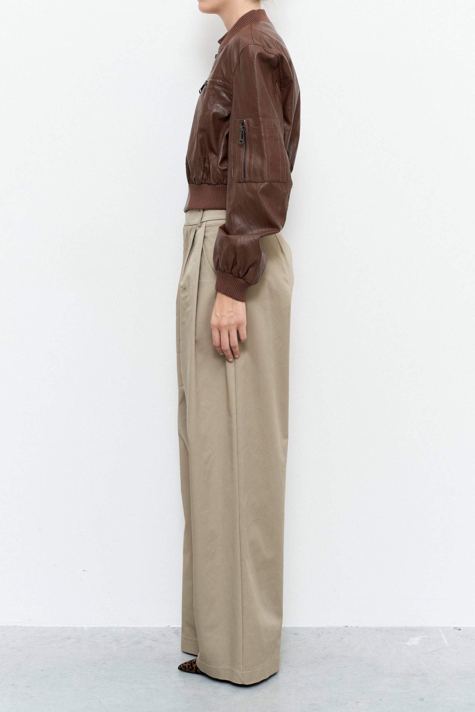 Bomber τζάκετ από οικολογικό δέρμα - Image 3