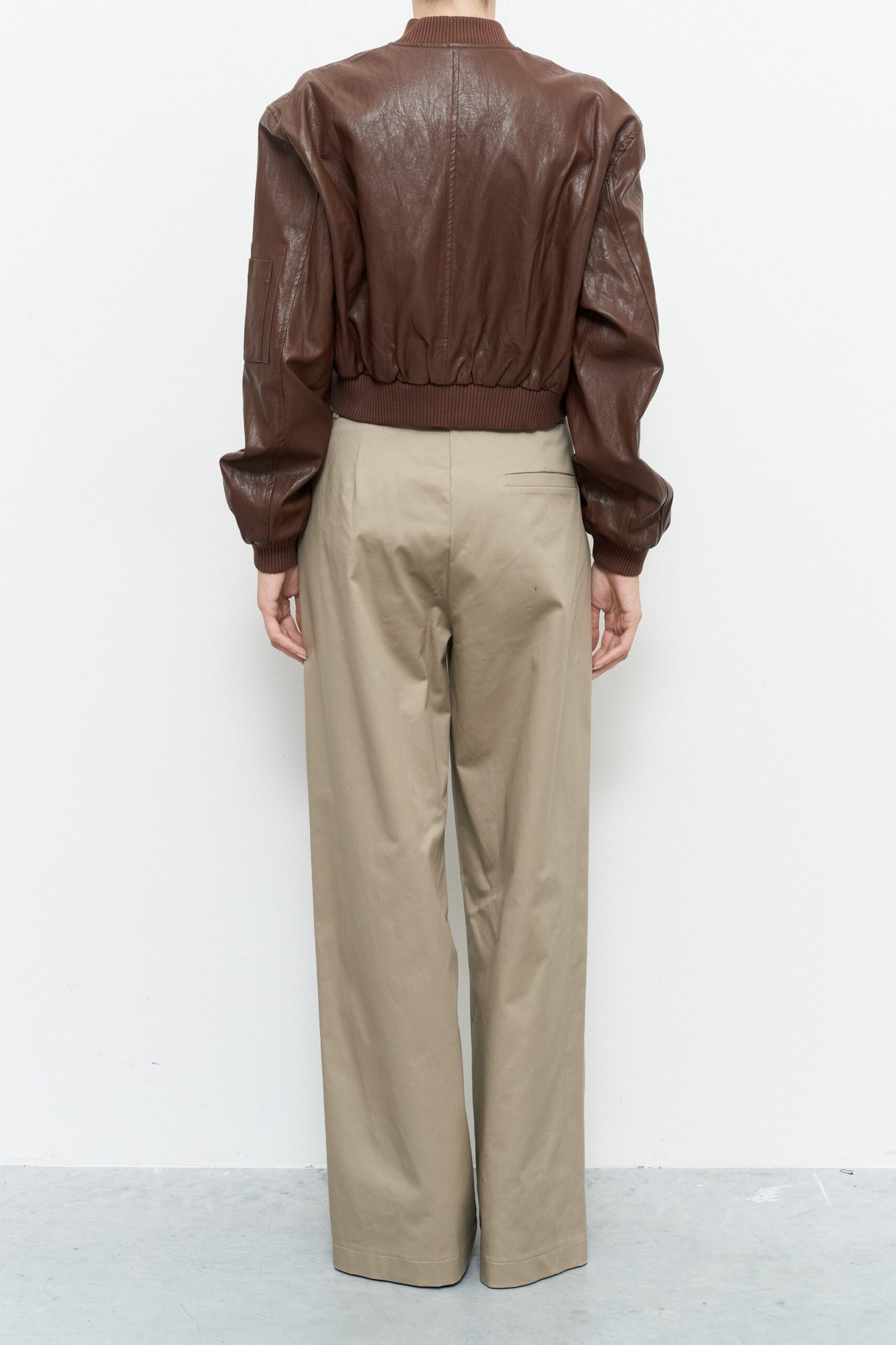 Bomber τζάκετ από οικολογικό δέρμα - Image 4