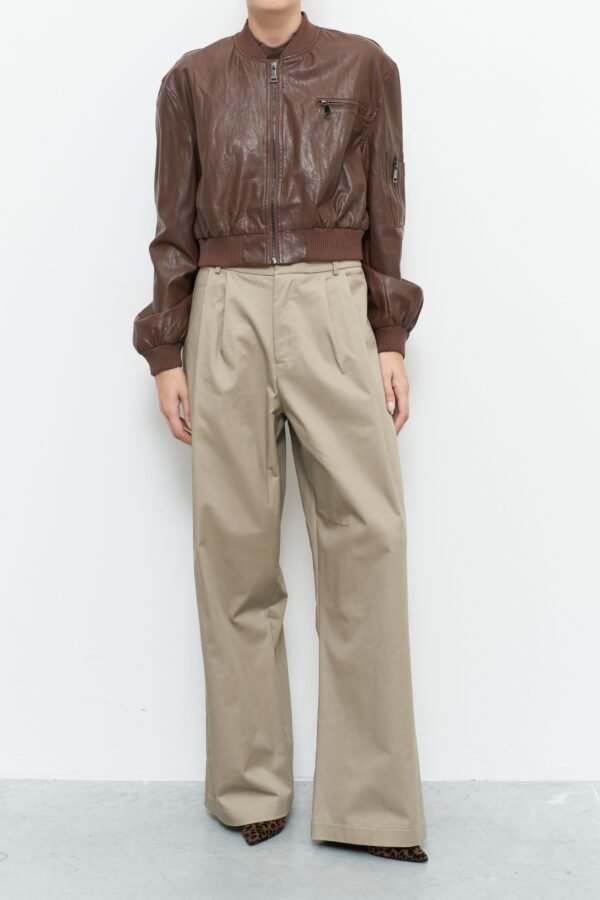 Bomber τζάκετ από οικολογικό δέρμα