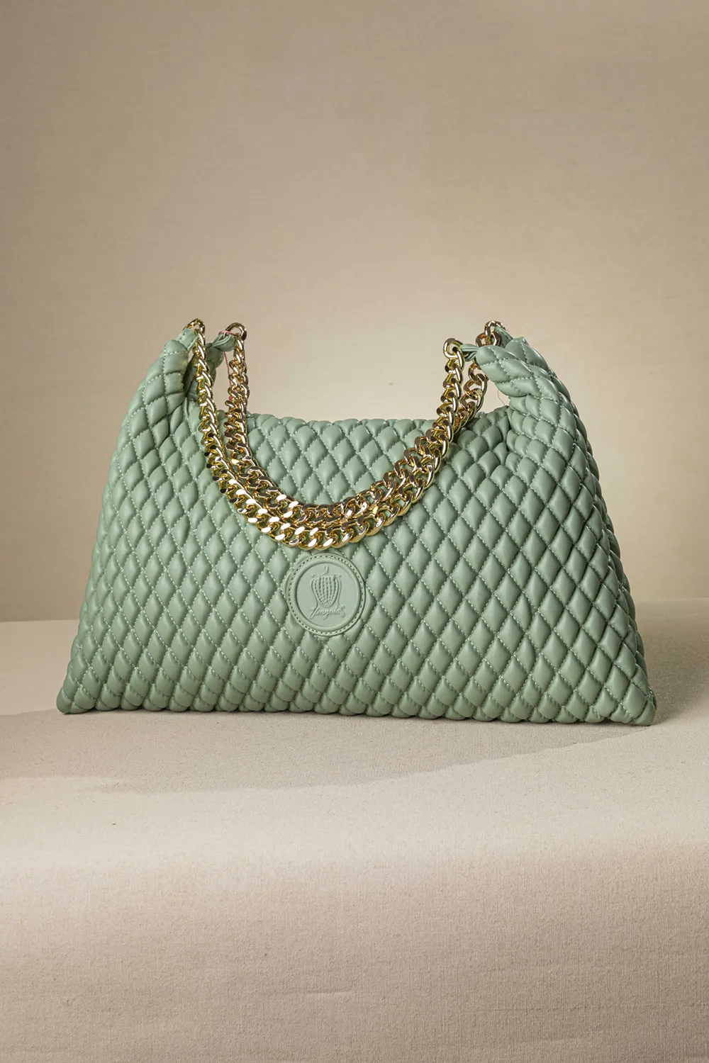 Μακρόστενη μεσαία τσάντα με διπλή αλυσίδα - Image 4