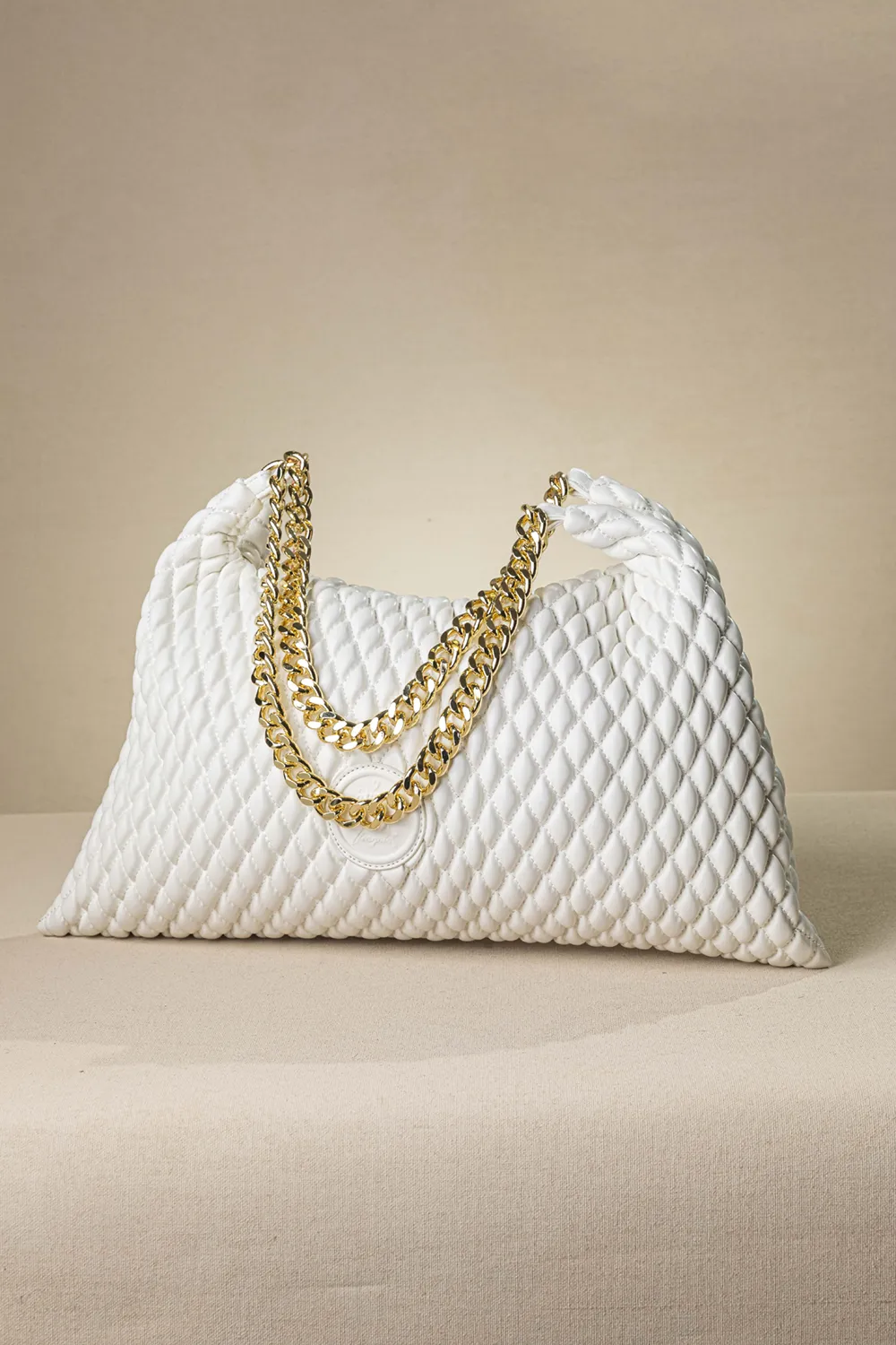 Μακρόστενη μεσαία τσάντα με διπλή αλυσίδα - Image 10