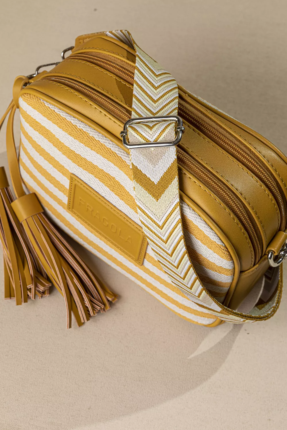 Χιαστί διθέσια τσάντα ώμου και χιαστί από καραβόπανο - Image 10