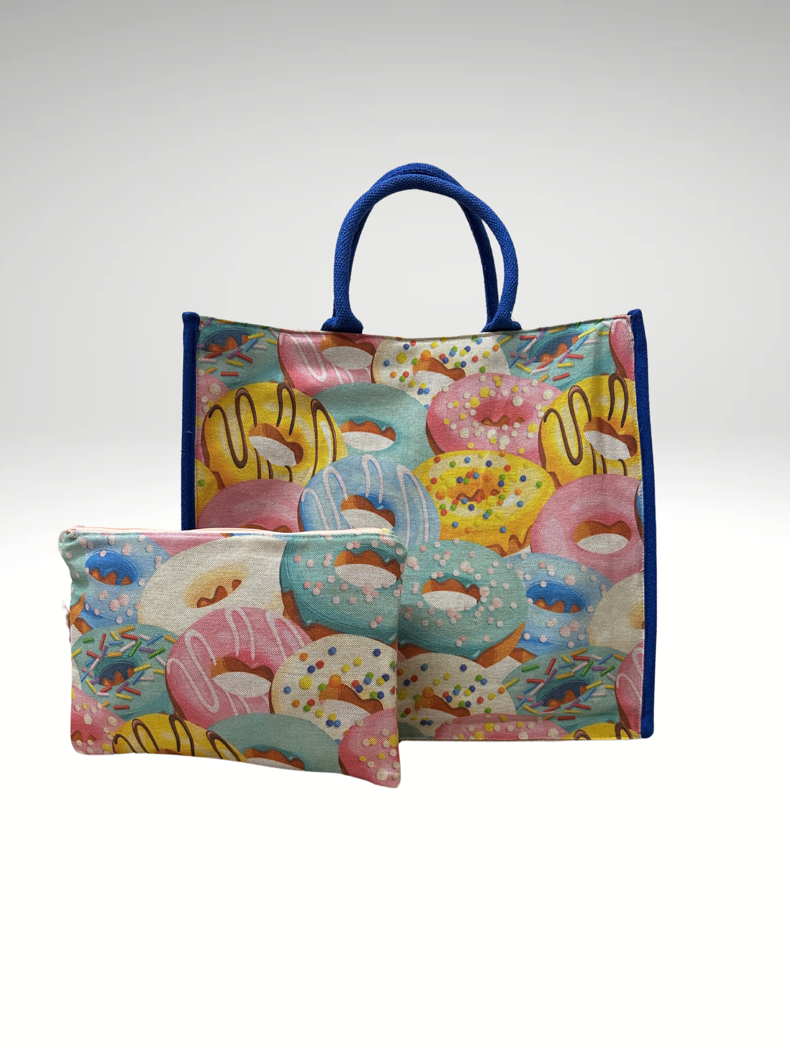 Χειροποίητο σετ καλοκαιρινής τσάντας παραλίας και τσαντάκι