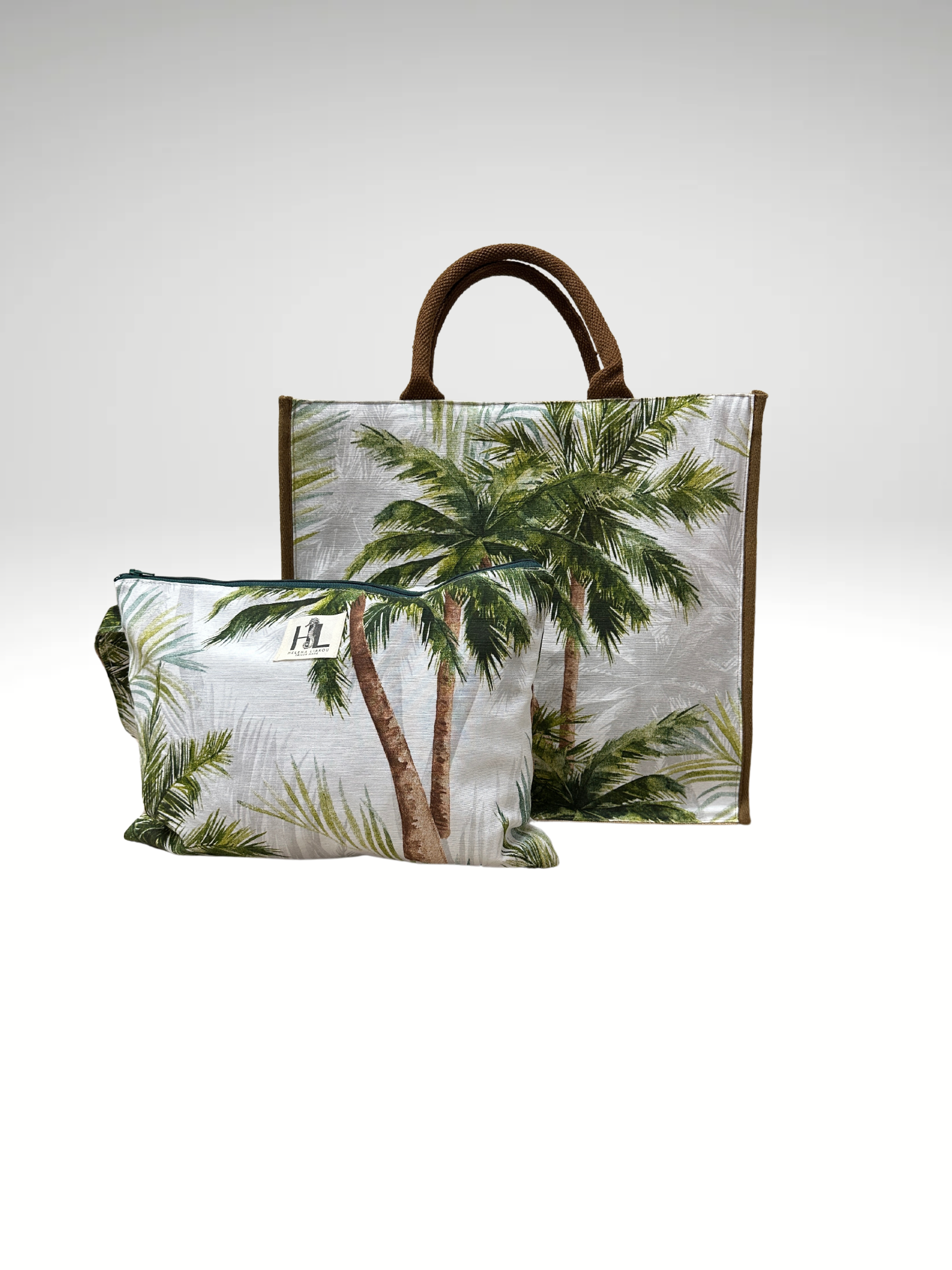 Χειροποίητο σετ τσάντας παραλίας και τσαντάκι