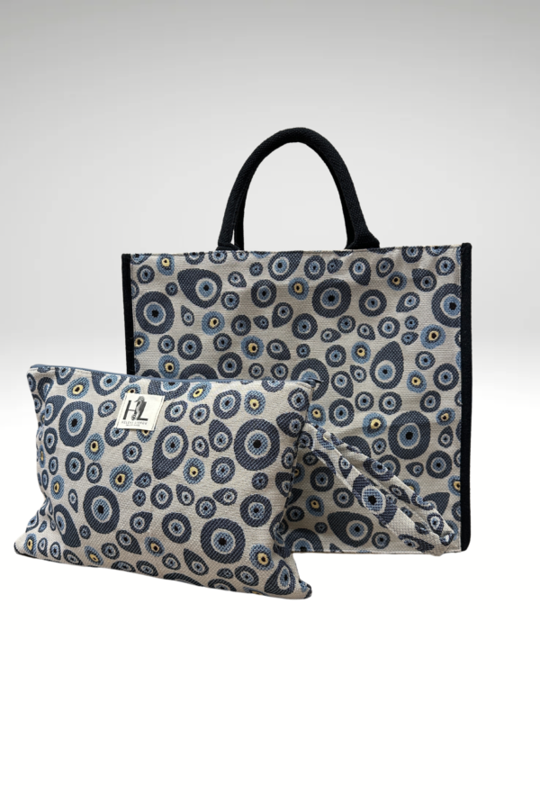 Χειροποίητο σετ καλοκαιρινής τσάντας παραλίας και τσαντάκι